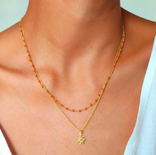 Load image into Gallery viewer, Double vision Sun/Tree of Life/Lotus Silver 925 (gold plated) necklace