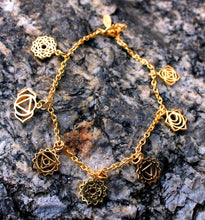 Load image into Gallery viewer, Full power 7 chakras silver 925 bracelet