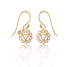 Load image into Gallery viewer, Simplicity 7 Chakras Silver 925 gold plated earrings
