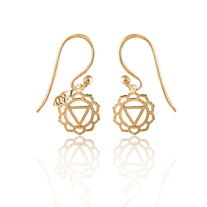 Simplicity 7 Chakras Silver 925 gold plated earrings