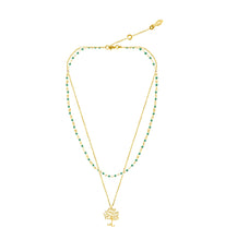 Load image into Gallery viewer, Double vision Sun/Tree of Life/Lotus Silver 925 (gold plated) necklace