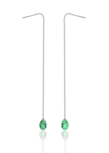 Load image into Gallery viewer, Parallel drop Silver 925 / crystal earrings
