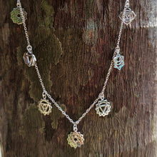 Load image into Gallery viewer, Full power 7 chakras silver 925 (Gold plated) necklace
