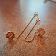 Load image into Gallery viewer, History loop (Pitta, Vata, Kapha dosha) Silver 925 gold plated earrings