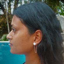 Load image into Gallery viewer, History loop (Pitta, Vata, Kapha dosha) Silver 925 earrings
