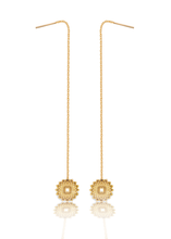 Load image into Gallery viewer, Parallel Dosha Kapha / Vata / Pitta silver 925 Gold plated earrings