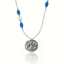 Load image into Gallery viewer, Protection talisman Silver 925 (gold plated) natural stones necklace