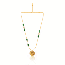 Load image into Gallery viewer, Protection talisman Silver 925 (gold plated) natural stones necklace