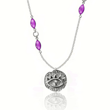 Load image into Gallery viewer, Protection talisman Silver 925 (gold plated) natural stones necklace