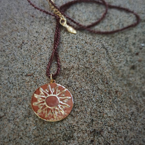 Sun power silver 925 (gold plated) thread necklace