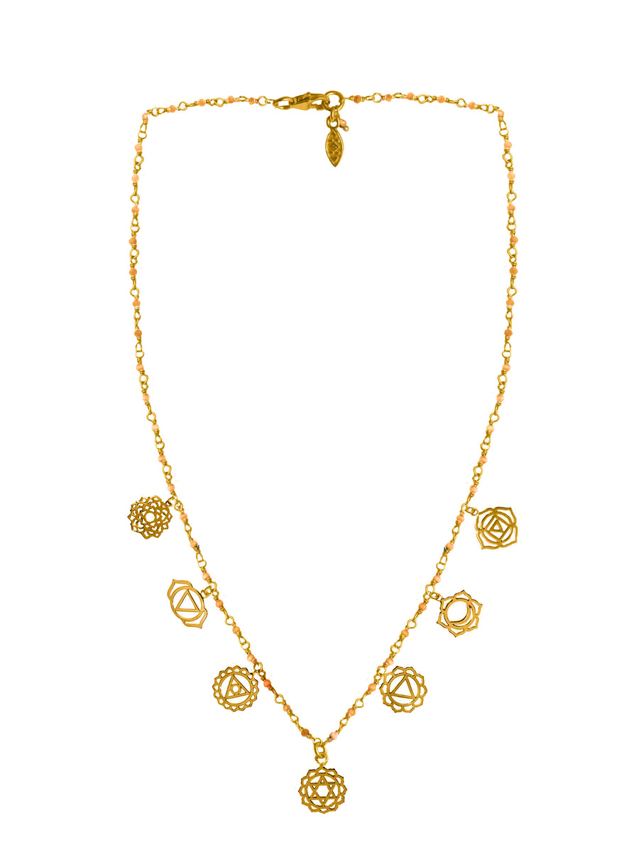 Time to time Full power chakras silver 925/silver gold plated necklace  LONG