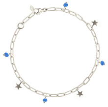 Load image into Gallery viewer, Celeste Stars Silver 925 (Silver gold plated) long link chain bracelet
