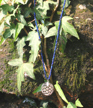 Load image into Gallery viewer, Unity necklace (carnelian. lapis, malachite, labradorite, pyrite, howlite) with silver 925 charm

