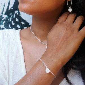 Dosha (Vata, Kapha, Pitta) Silver bracelet