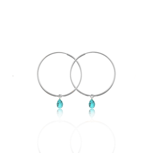 Symmetric harmony Crystal Drops Silver 925 Earrings