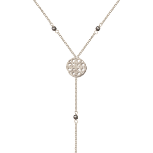 Ascendance (Lotus, Mandala, Sun, Tree) Silver 925 (gold plated) stone beads necklace