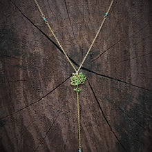 Load image into Gallery viewer, Ascendance (Lotus, Mandala, Sun, Tree) Silver 925 (gold plated) stone beads necklace
