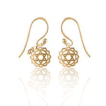 Load image into Gallery viewer, Simplicity 7 Chakras Silver 925 gold plated earrings
