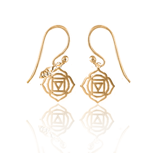 Simplicity 7 Chakras Silver 925 gold plated earrings