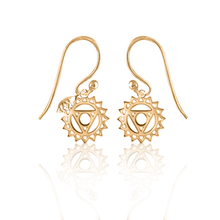 Load image into Gallery viewer, Simplicity 7 Chakras Silver 925 gold plated earrings
