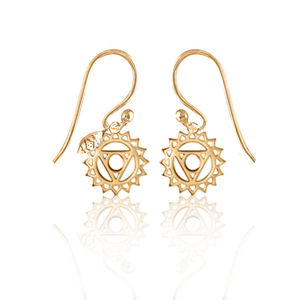 Simplicity 7 Chakras Silver 925 gold plated earrings