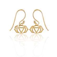 Load image into Gallery viewer, Simplicity 7 Chakras Silver 925 gold plated earrings

