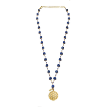 Load image into Gallery viewer, Constellation Coral/Rudraksha/Howlite/Malachite/Lapis Silver 925 Gold plated necklace
