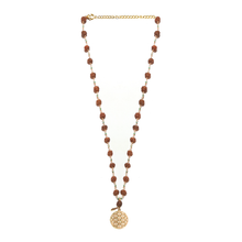 Load image into Gallery viewer, Constellation Coral/Rudraksha/Howlite/Malachite/Lapis Silver 925 Gold plated necklace
