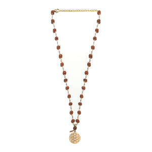 Constellation Coral/Rudraksha/Howlite/Malachite/Lapis Silver 925 Gold plated necklace