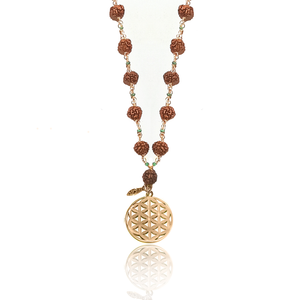 Constellation Coral/Rudraksha/Howlite/Malachite/Lapis Silver 925 Gold plated necklace
