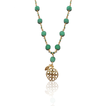 Load image into Gallery viewer, Constellation Coral/Rudraksha/Howlite/Malachite/Lapis Silver 925 Gold plated necklace
