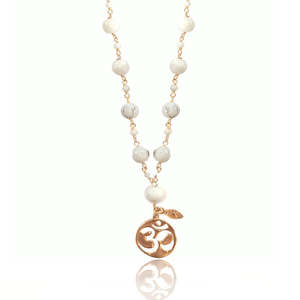 Constellation Coral/Rudraksha/Howlite/Malachite/Lapis Silver 925 Gold plated necklace