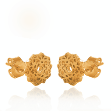 Load image into Gallery viewer, Simplicity chakra silver 925 gold plated studs
