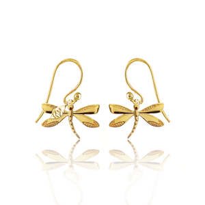 Totem Dragonfly Silver 925 (Gold plated) earrings