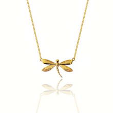 Load image into Gallery viewer, Totem Dragonfly Silver 925 (Gold plated) necklace
