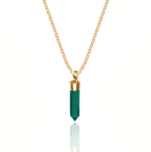 Load image into Gallery viewer, Energy silver 925 / Crystal, Cornelian, Malachite necklace
