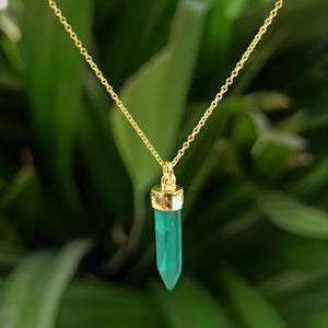 Energy silver 925 / Crystal, Cornelian, Malachite necklace