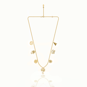 Full power 7 signs silver 925 (Gold plated) necklace