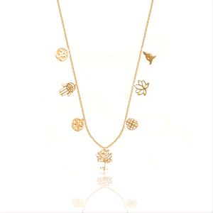 Full power 7 signs silver 925 (Gold plated) necklace