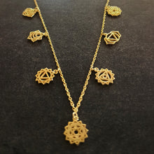 Load image into Gallery viewer, Full power 7 chakras silver 925 (Gold plated) necklace
