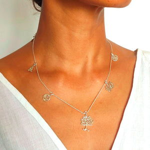 Full power 7 signs silver 925 (Gold plated) necklace