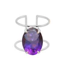 Load image into Gallery viewer, Healing ring silver 925 (carnelian, amethyst, red/aqua/green chalcedony, citrine, lapis)
