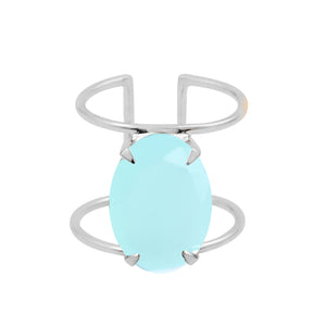 Healing ring silver 925 (carnelian, amethyst, red/aqua/green chalcedony, citrine, lapis)