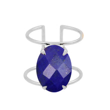 Load image into Gallery viewer, Healing ring silver 925 (carnelian, amethyst, red/aqua/green chalcedony, citrine, lapis)
