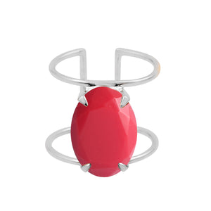 Healing ring silver 925 (carnelian, amethyst, red/aqua/green chalcedony, citrine, lapis)