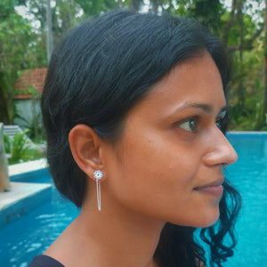 History loop (Pitta, Vata, Kapha dosha) Silver 925 earrings