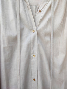 Open mind long open shirt - Cotton/ sand / S-M