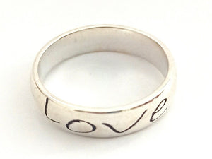 Wise word LOVE/AMOUR silver 925 ring