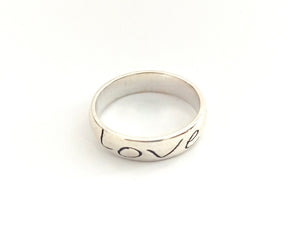 Wise word LOVE/AMOUR silver 925 ring