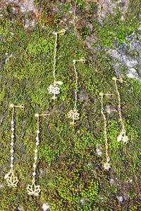 Time to time earrings (carnelian. lapis, malachite, pink quartz, pyrite, howlite) with silver 925 charm